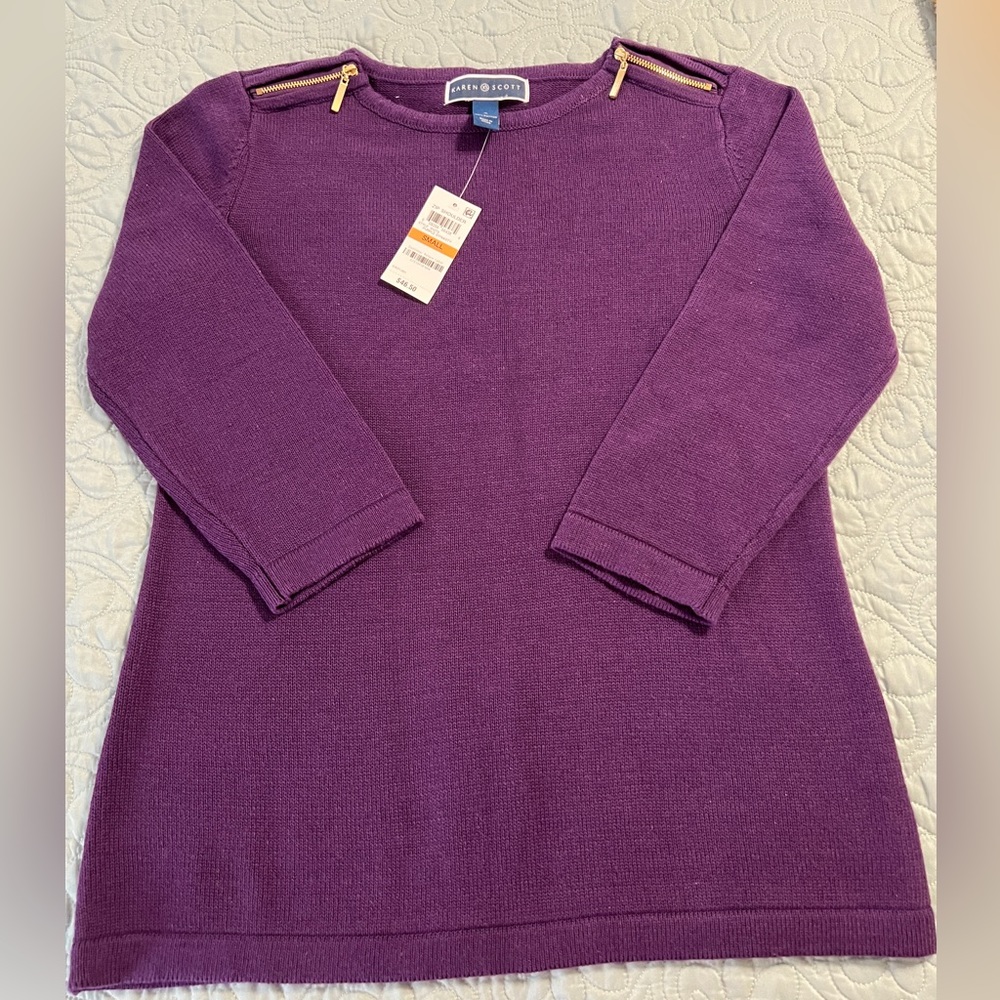 Karen Scott 100% Cotton Sweater